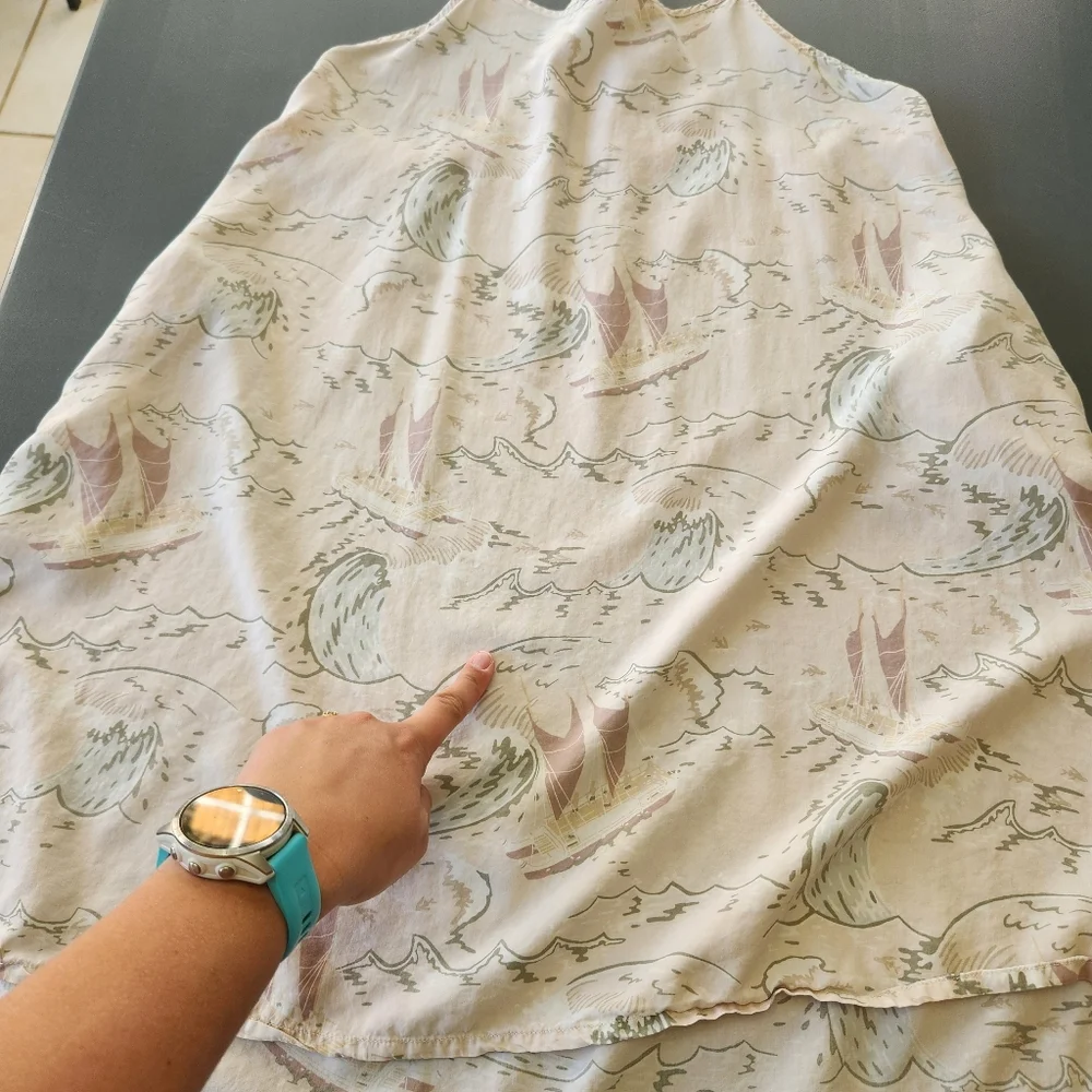 Patagonia Women's Limited Edition Pataloha Dress Size M Voyage Cream Hawaiian - Picture 15 of 15